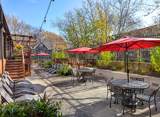 BBQ and Patio behind building