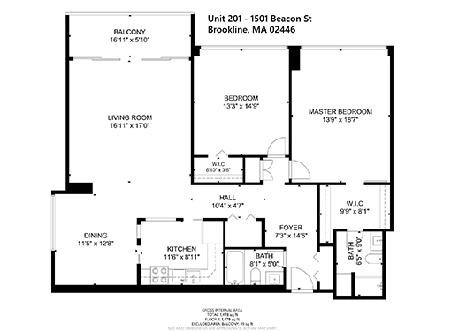 1501 Beacon Street floorplan